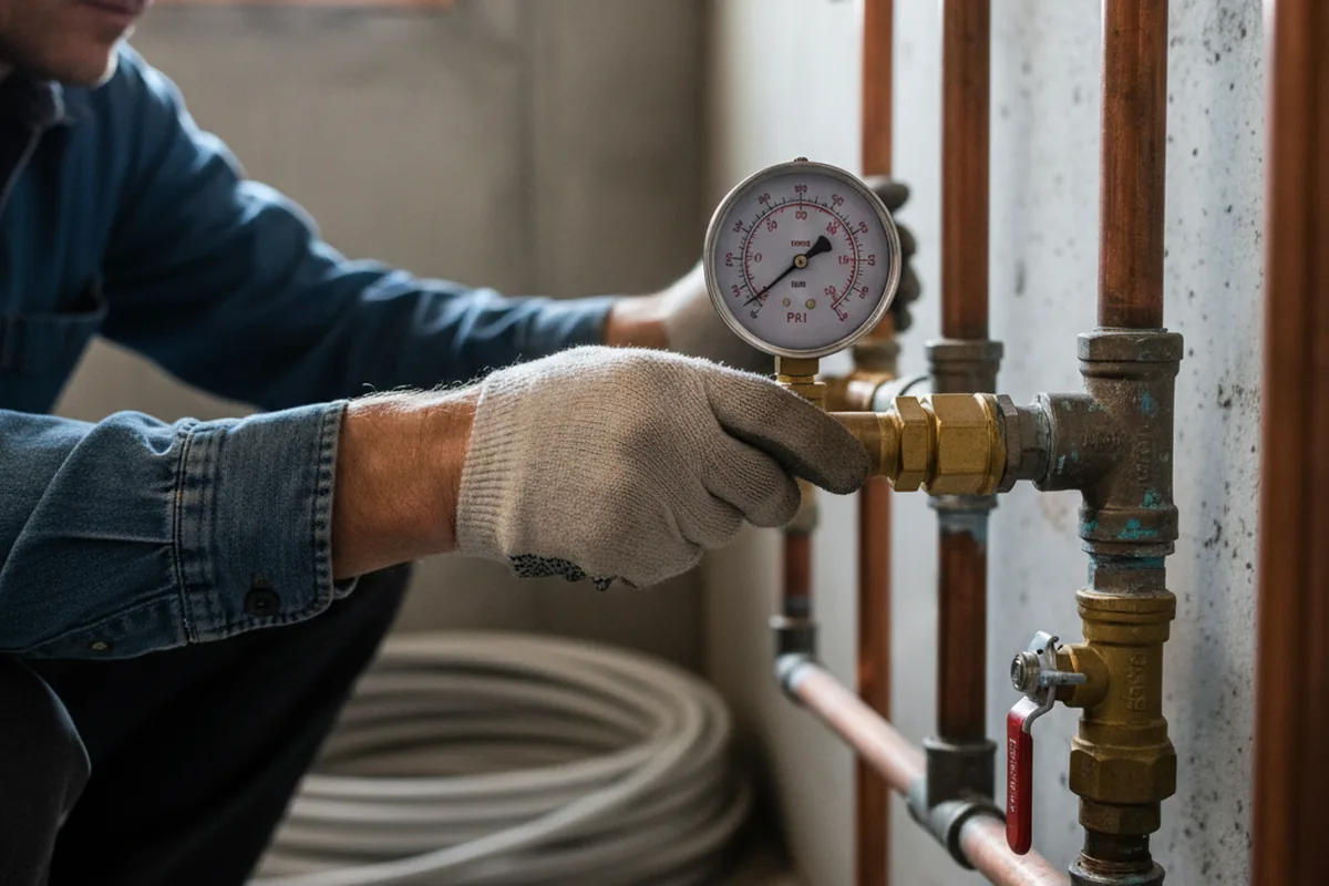 Pressure testing a repaired line during Water Line Repair in Orderville